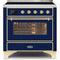 ILVE 36" Majestic II Series Electric Induction and Electric Oven Range with 5 Elements UMI09NS3