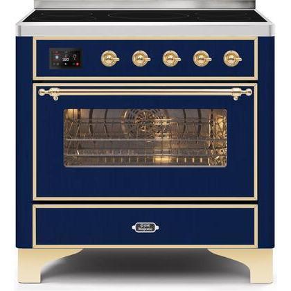 ILVE 36" Majestic II Series Electric Induction and Electric Oven Range with 5 Elements UMI09NS3