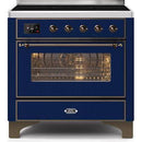 ILVE 36" Majestic II Series Electric Induction and Electric Oven Range with 5 Elements UMI09NS3