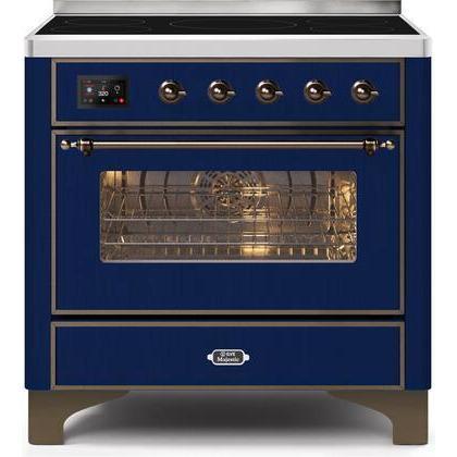 ILVE 36" Majestic II Series Electric Induction and Electric Oven Range with 5 Elements UMI09NS3