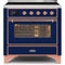 ILVE 36" Majestic II Series Electric Induction and Electric Oven Range with 5 Elements UMI09NS3