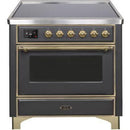 ILVE 36" Majestic II Series Electric Induction and Electric Oven Range with 5 Elements UMI09NS3