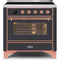 ILVE 36" Majestic II Series Electric Induction and Electric Oven Range with 5 Elements UMI09NS3