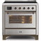 ILVE 36" Majestic II Series Electric Induction and Electric Oven Range with 5 Elements UMI09NS3