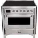 ILVE 36" Majestic II Series Electric Induction and Electric Oven Range with 5 Elements UMI09NS3