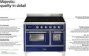 ILVE 36" Majestic II Series Electric Induction and Electric Oven Range with 5 Elements UMI09NS3