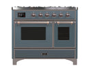 ILVE 40 Inch Majestic II Series Natural Gas/ Propane Gas Burner and Electric Oven with 6 Sealed Burners UMD10FDNS3