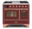 ILVE 40 Inch Majestic II Series Natural Gas/ Propane Gas Burner and Electric Oven with 6 Sealed Burners UMD10FDNS3