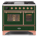 ILVE 40 Inch Majestic II Series Natural Gas/ Propane Gas Burner and Electric Oven with 6 Sealed Burners UMD10FDNS3