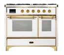 ILVE 40 Inch Majestic II Series Natural Gas/ Propane Gas Burner and Electric Oven with 6 Sealed Burners UMD10FDNS3