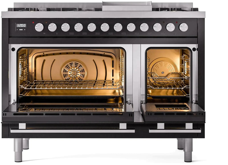 ILVE 48-Inch Professional Plus II Freestanding Dual Fuel Range with 8 Sealed Burner UP48FWMP