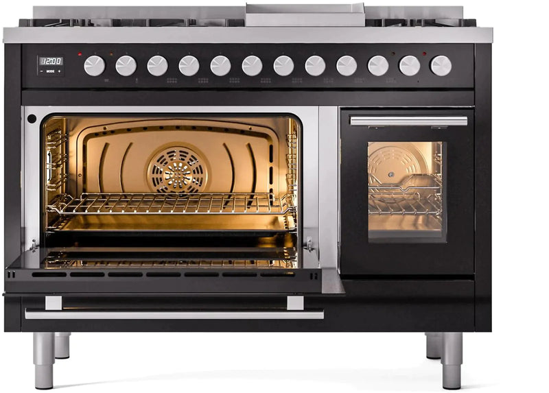 ILVE 48-Inch Professional Plus II Freestanding Dual Fuel Range with 8 Sealed Burner UP48FWMP