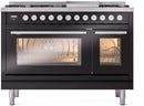 ILVE 48-Inch Professional Plus II Freestanding Dual Fuel Range with 8 Sealed Burner UP48FWMP