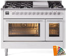 ILVE 48-Inch Professional Plus II Freestanding Dual Fuel Range with 8 Sealed Burner UP48FWMP