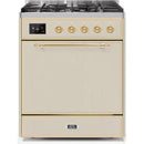 ILVE - Majestic II Series - 30 Inch Dual Fuel Freestanding Range Gas/Propane UM30DQNE3