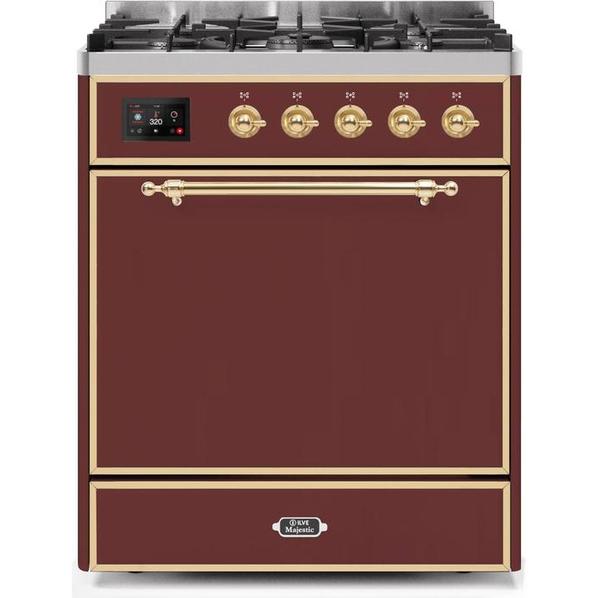 ILVE - Majestic II Series - 30 Inch Dual Fuel Freestanding Range Gas/Propane UM30DQNE3