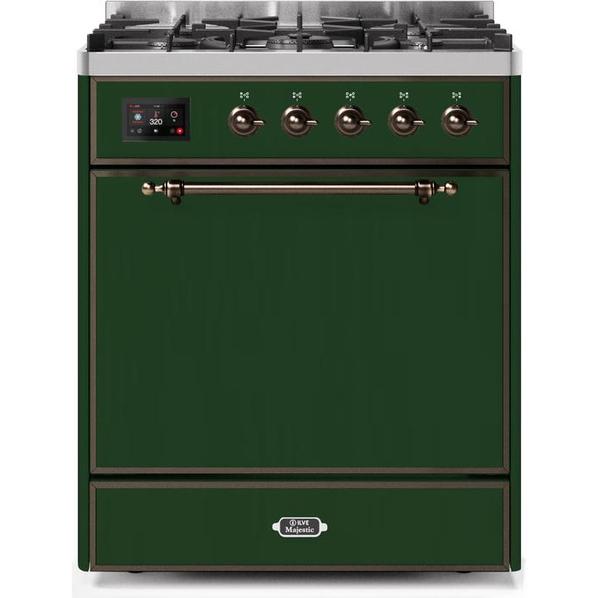 ILVE - Majestic II Series - 30 Inch Dual Fuel Freestanding Range Gas/Propane UM30DQNE3