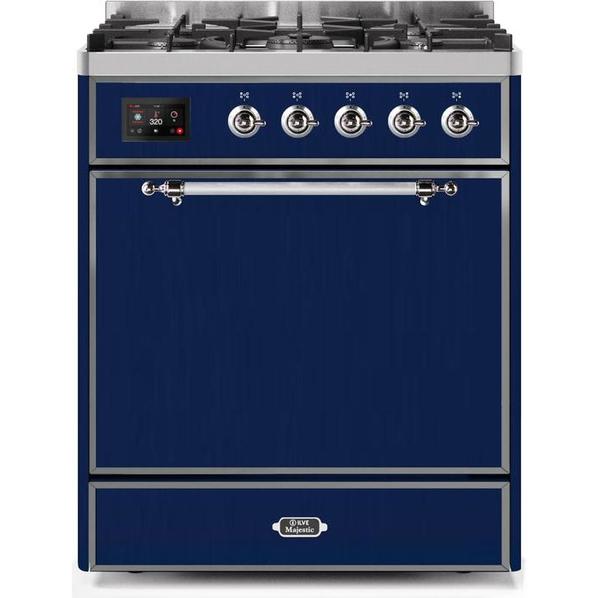 ILVE - Majestic II Series - 30 Inch Dual Fuel Freestanding Range Gas/Propane UM30DQNE3