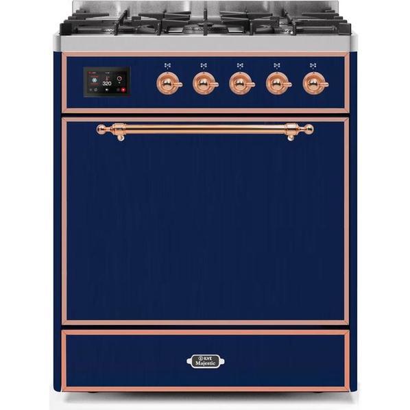 ILVE - Majestic II Series - 30 Inch Dual Fuel Freestanding Range Gas/Propane UM30DQNE3