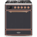 ILVE - Majestic II Series - 30 Inch Dual Fuel Freestanding Range Gas/Propane UM30DQNE3