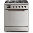 ILVE - Majestic II Series - 30 Inch Dual Fuel Freestanding Range Gas/Propane UM30DQNE3