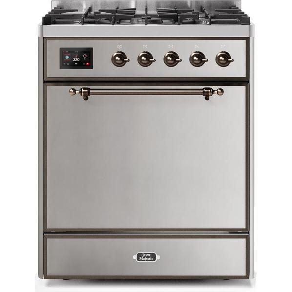 ILVE - Majestic II Series - 30 Inch Dual Fuel Freestanding Range Gas/Propane UM30DQNE3