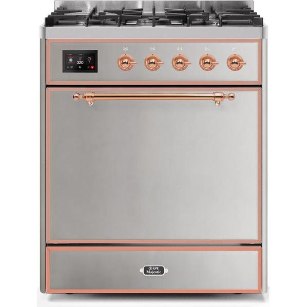 ILVE - Majestic II Series - 30 Inch Dual Fuel Freestanding Range Gas/Propane UM30DQNE3