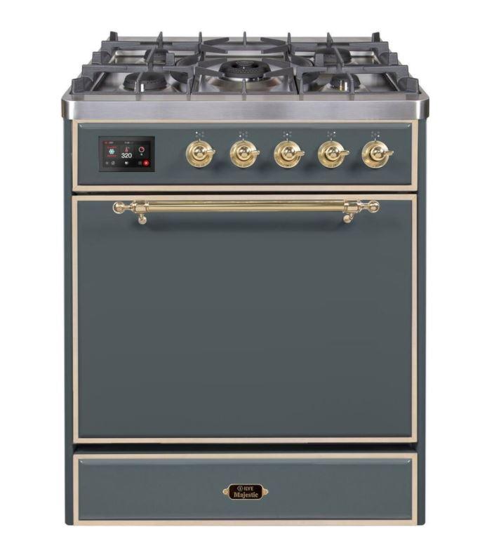 ILVE - Majestic II Series - 30 Inch Dual Fuel Freestanding Range Gas/Propane UM30DQNE3