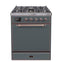 ILVE - Majestic II Series - 30 Inch Dual Fuel Freestanding Range Gas/Propane UM30DQNE3