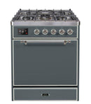 ILVE - Majestic II Series - 30 Inch Dual Fuel Freestanding Range Gas/Propane UM30DQNE3