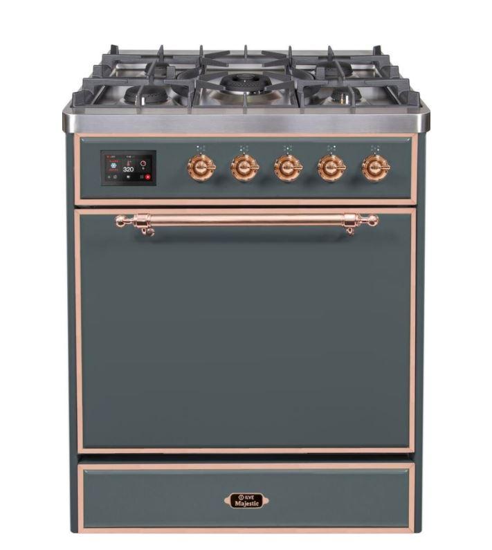 ILVE - Majestic II Series - 30 Inch Dual Fuel Freestanding Range Gas/Propane UM30DQNE3