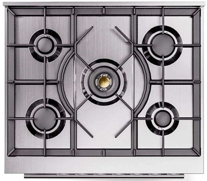 ILVE Professional Plus II 30-Inch Freestanding Dual Fuel Range with 5 Sealed Burner - UP30WMP