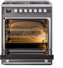 ILVE Professional Plus II 30-Inch Freestanding Dual Fuel Range with 5 Sealed Burner - UP30WMP