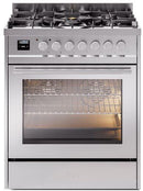 ILVE Professional Plus II 30-Inch Freestanding Dual Fuel Range with 5 Sealed Burner - UP30WMP