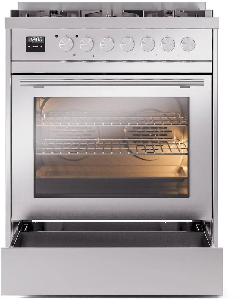 ILVE Professional Plus II 30-Inch Freestanding Dual Fuel Range with 5 Sealed Burner - UP30WMP