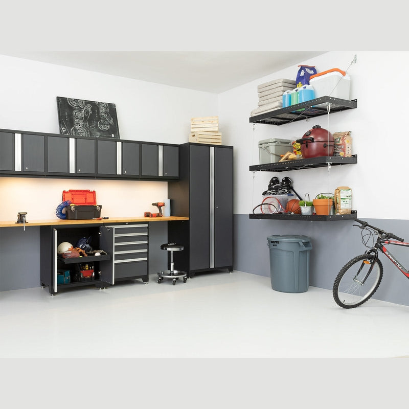 NewAge Pro Series 5 Piece Cabinet Set With Wall, Tool Cabinet, Locker and 84 in. Workbench