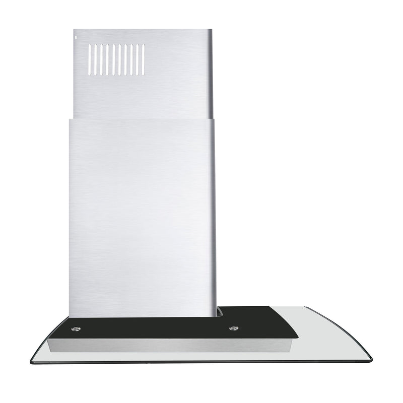 Cosmo 30-Inch 380 CFM Ductless Wall Mount Range Hood in Stainless Steel with Tempered Glass COS-668A750-DL