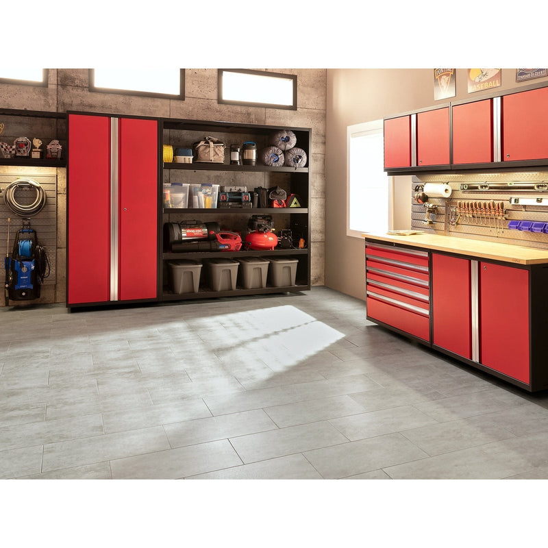 NewAge Pro Series 2 Piece Cabinet Set with 84 in. Workbench and 42 in. Base Cabinet on Casters