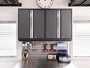 NewAge Pro Series Gray 12 Piece Cabinet Set With Wall, Tool Drawer, Multi-Function Cabinet, Lockers and 112 in. Worktop