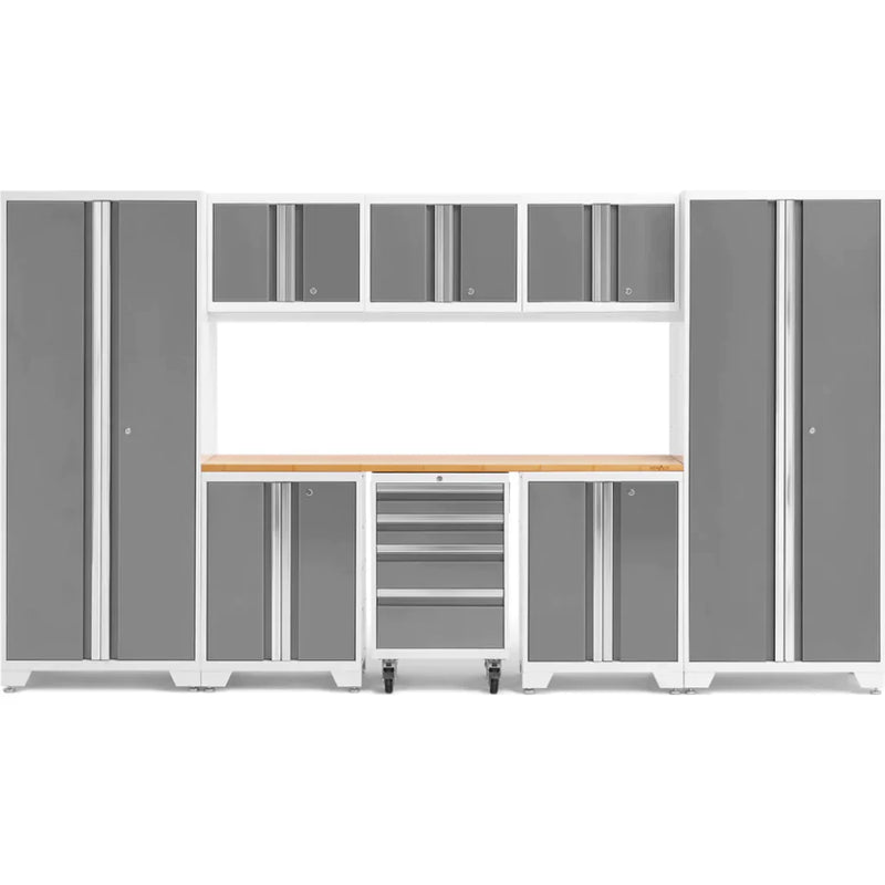 NewAge Bold 3.0 Series 9 Piece Cabinet Set With 2 Base, Tool, Wall Cabinets and 30 in. Lockers