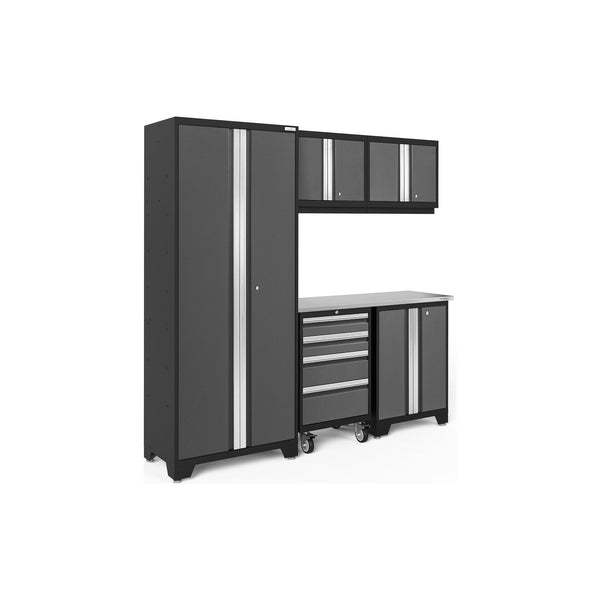 NewAge Bold Series 6 Piece Cabinet Set With Tool, Base, Wall Cabinets and 30 in. Locker