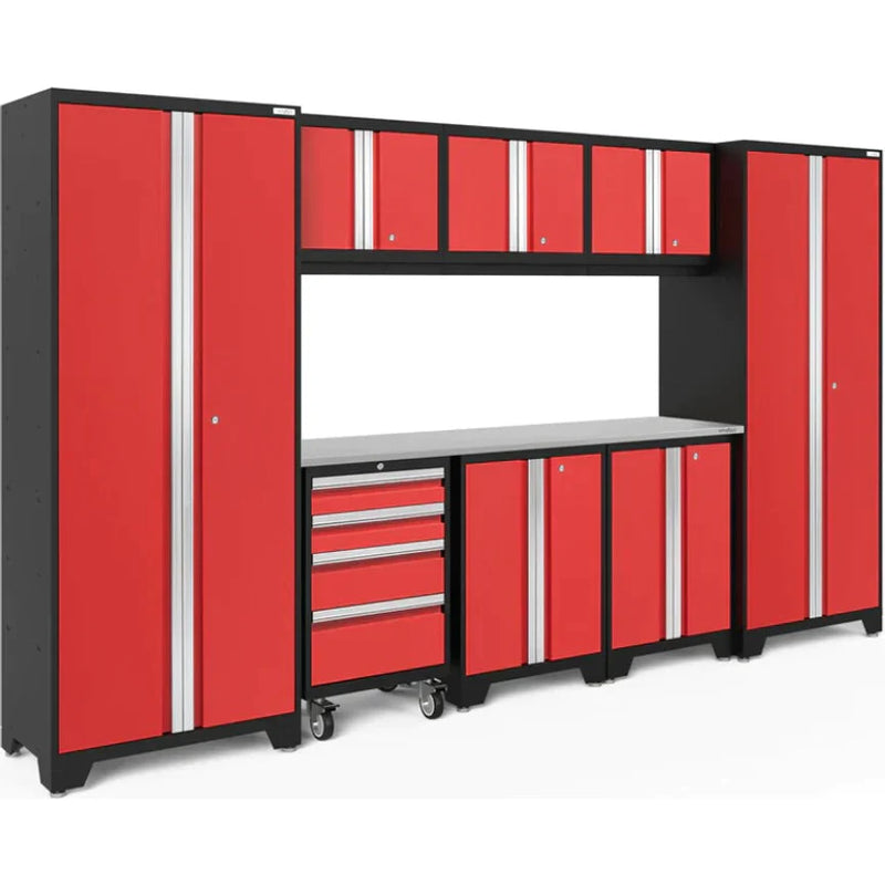 NewAge Bold 3.0 Series 9 Piece Cabinet Set With 2 Base, Tool, Wall Cabinets and 30 in. Lockers