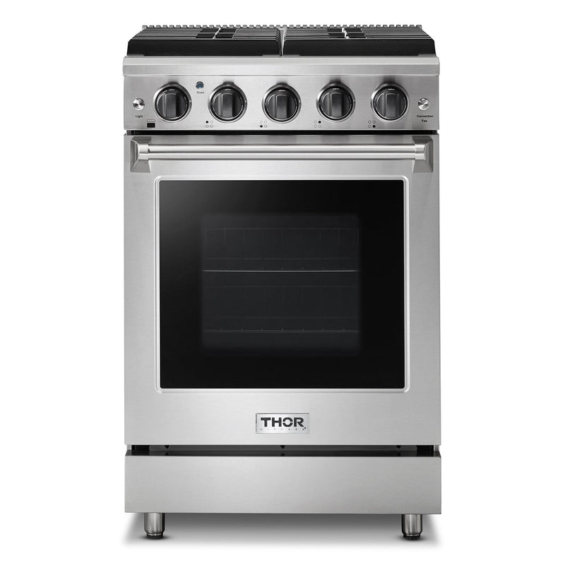 Thor Kitchen 24-Inch Oven Gas Range in Stainless Steel LRG2401U