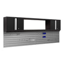 NewAge Bold Series 3 Piece Cabinet Set With Slatwall, Wall Cabinets and 48 in. Display Shelf